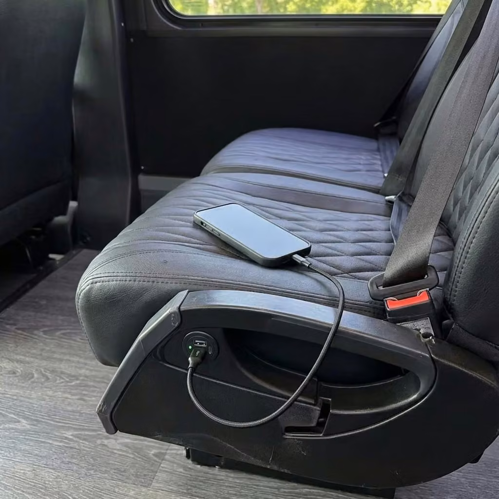 dana point 20 passenger minibus usb charging