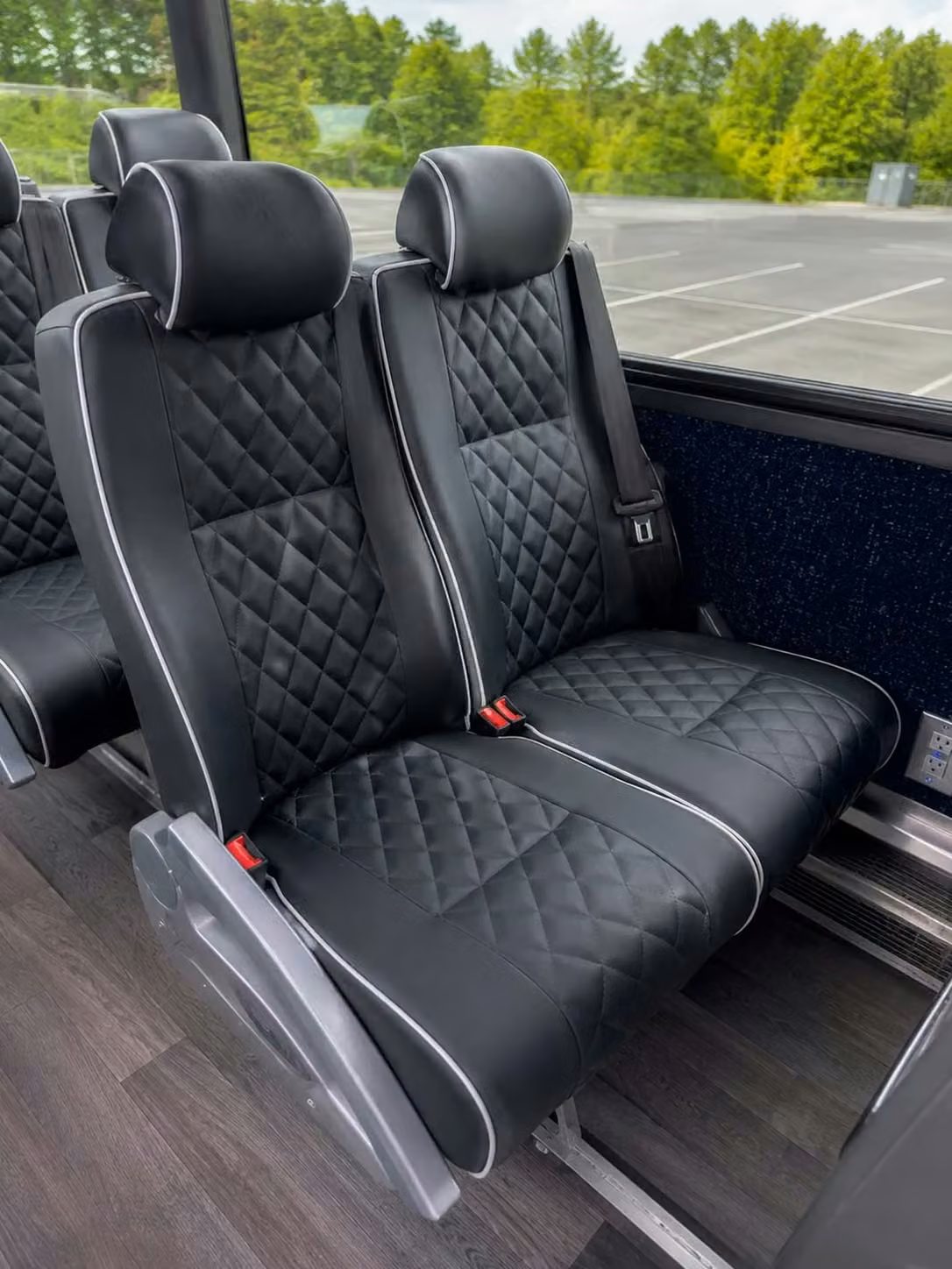 dana point 56 passenger charter bus reclining seats