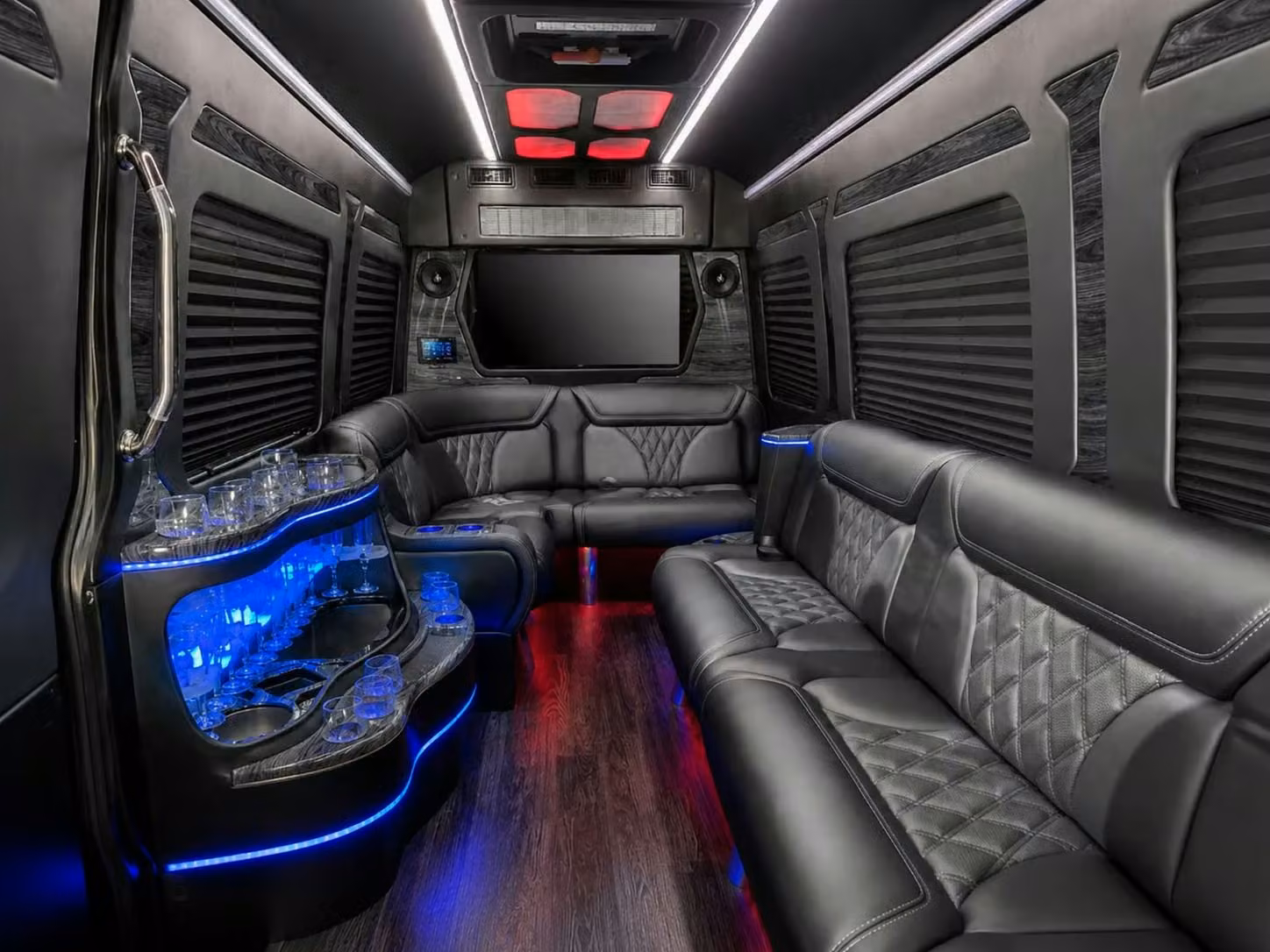 dana point 56 passenger long distance charter buses with onboard restrooms