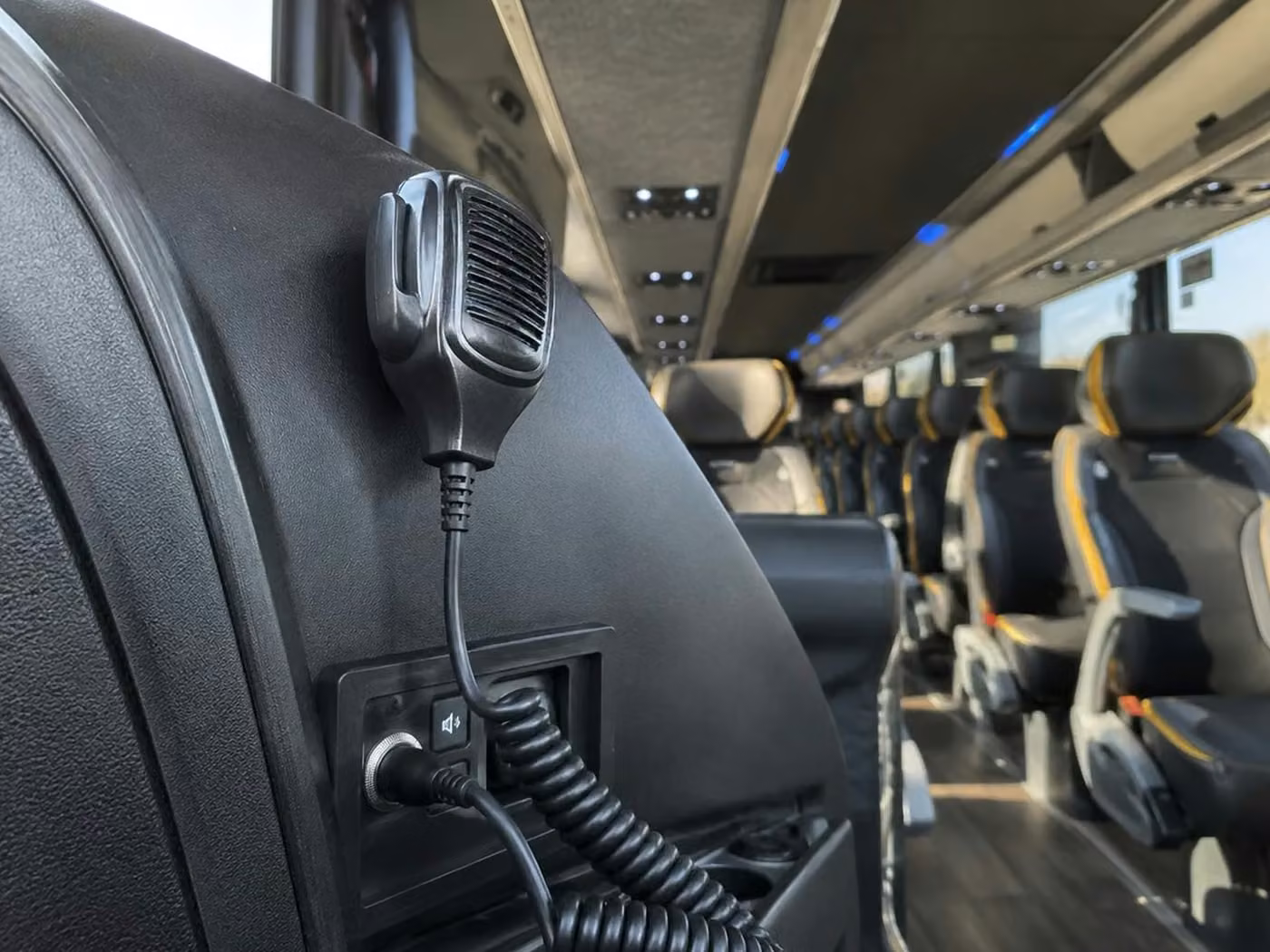 dana point charter bus pa system