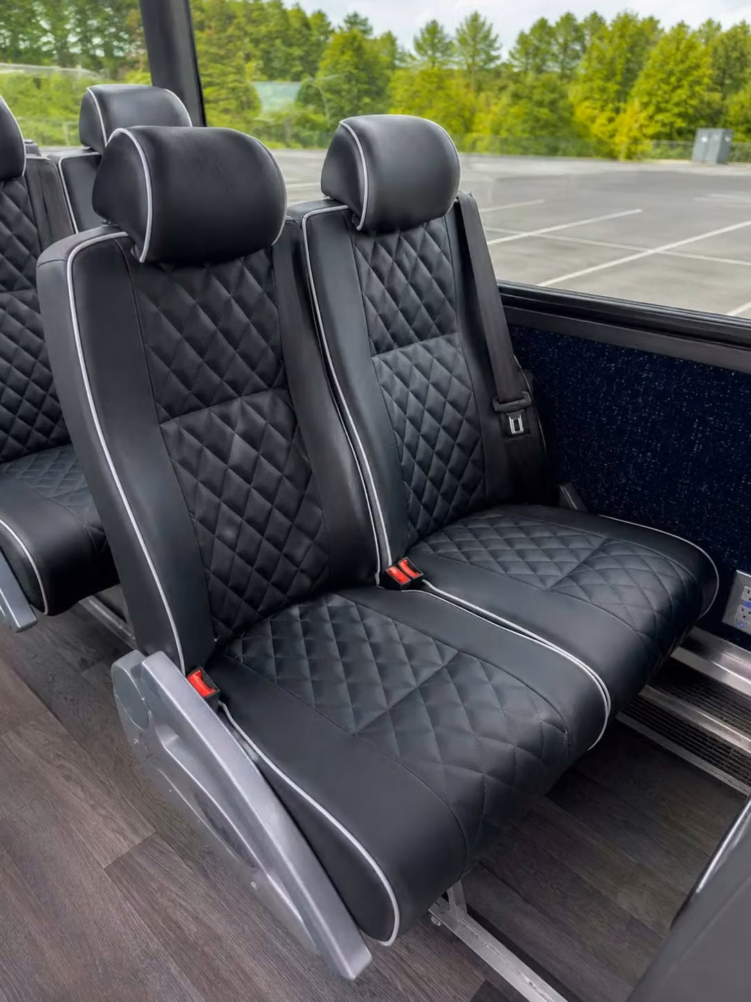 dana point charter bus reclining seats