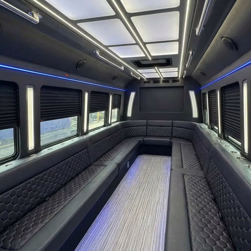 dana point party bus wraparound seating